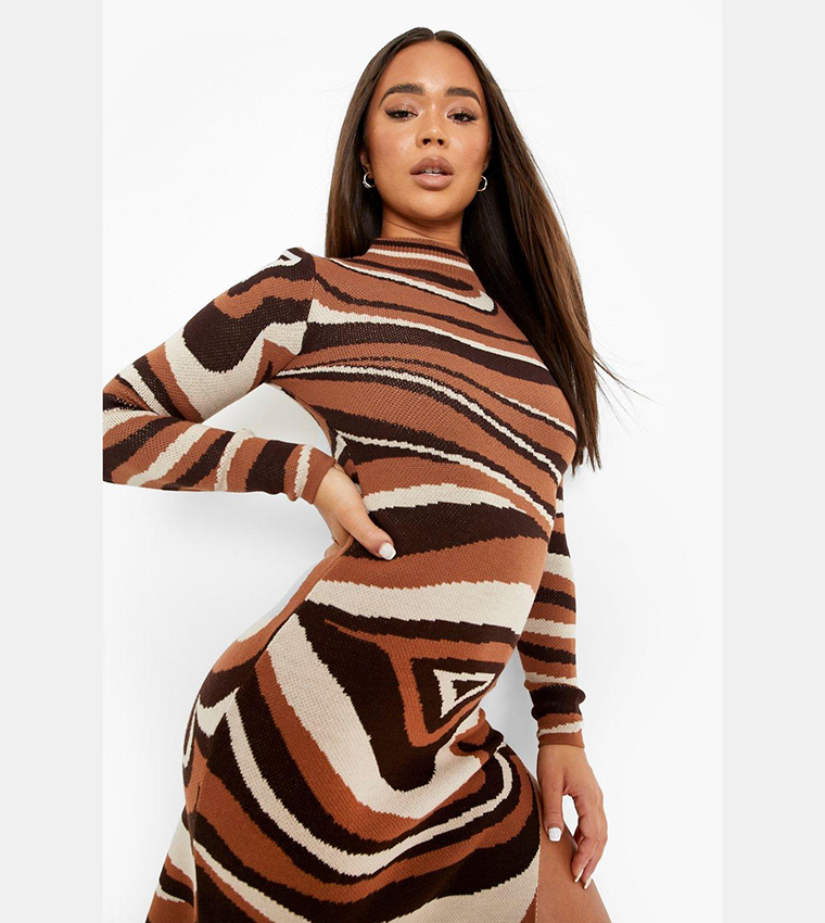 knee length dresses for ladies Picture Perfect Marble Print Dress