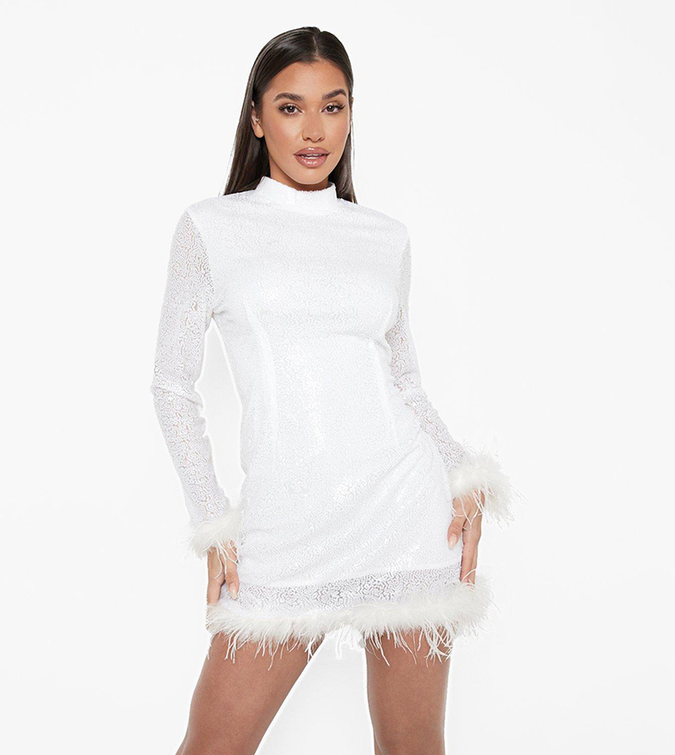 Boohoo white shop party dresses