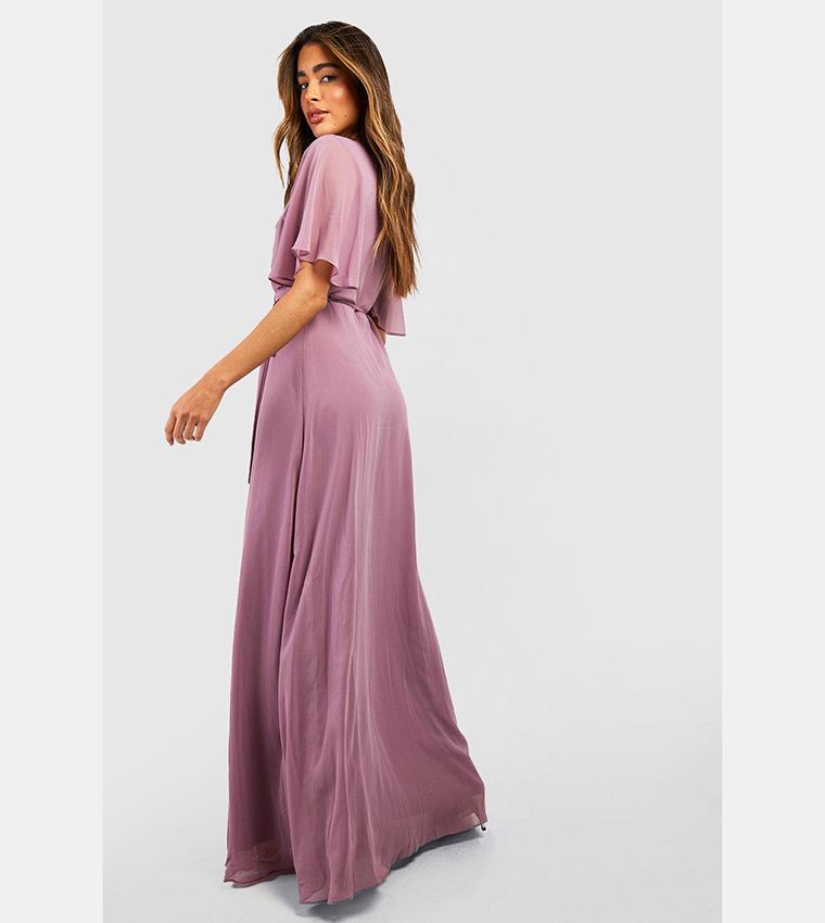 Mauve maxi bridesmaid dress best sale