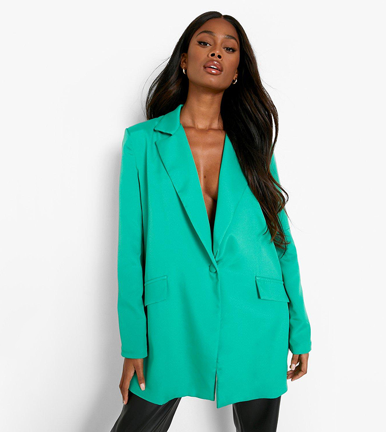 Buy Boohoo Colour Pop Tailored Blazer In BRIGHT GREEN 6thStreet Saudi Arabia