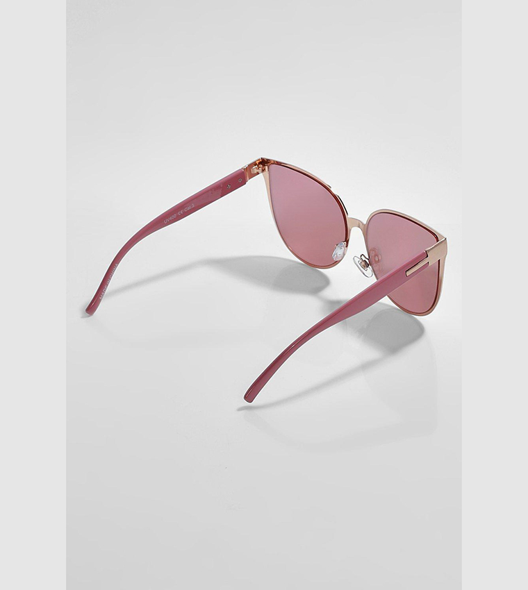 Buy Boohoo Outlet Rose Gold Oversized Retro Sunglasses In Rose 6thStreet Qatar