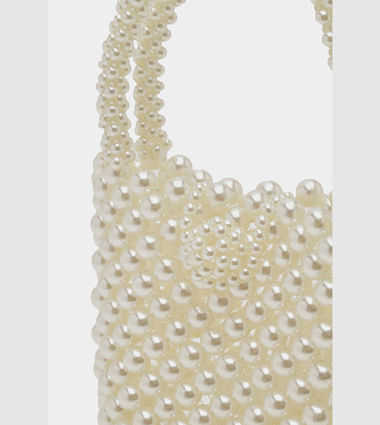 Buy Boohoo Pearl Mini Tote Bag In White | 6thStreet UAE