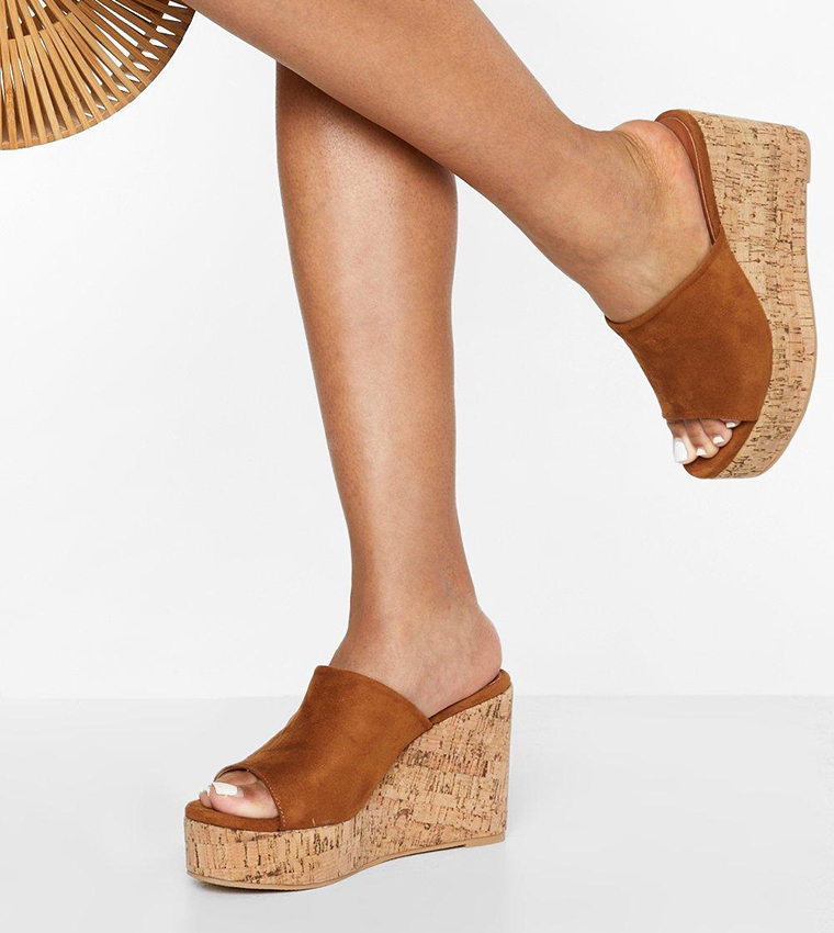 Tan store cork wedges