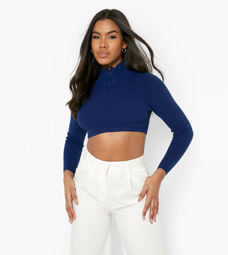 Cropped high neck jumper hotsell