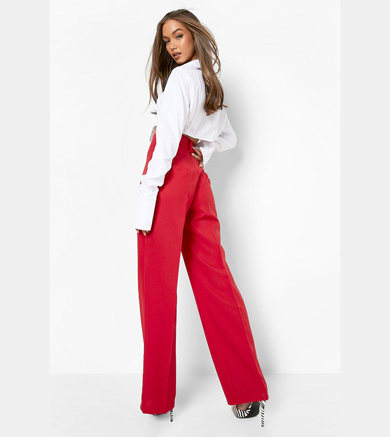 Wide Leg Work Trousers