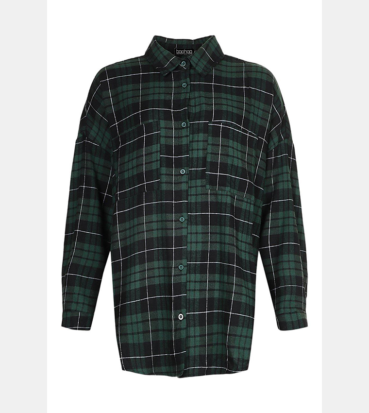 Green on sale checkered shirt