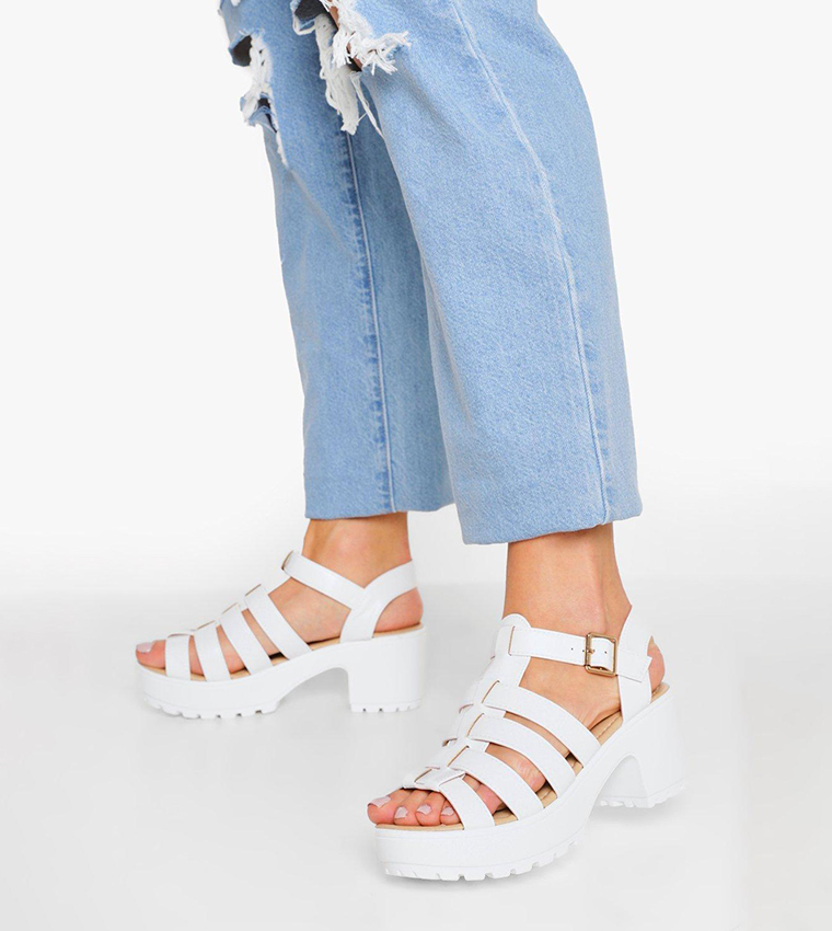 White hot sale cleated sandals