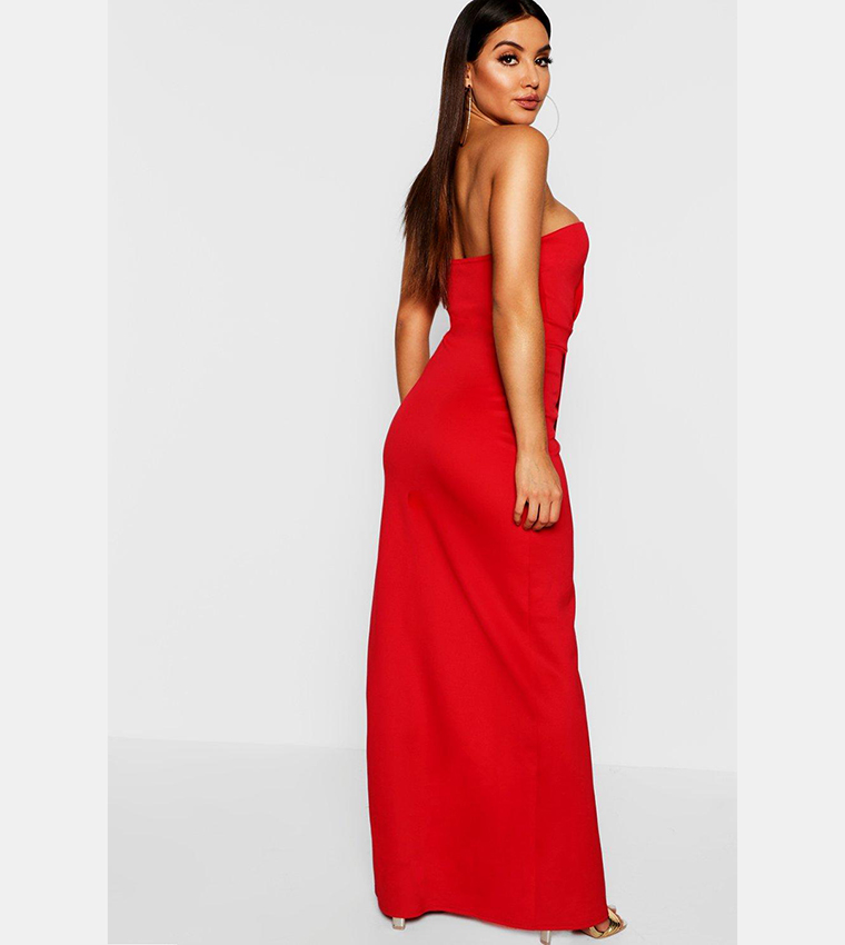 Bandeau wrap cheap detail maxi dress