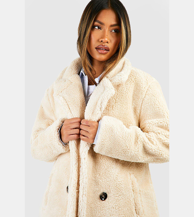 Stone teddy on sale faux fur coat