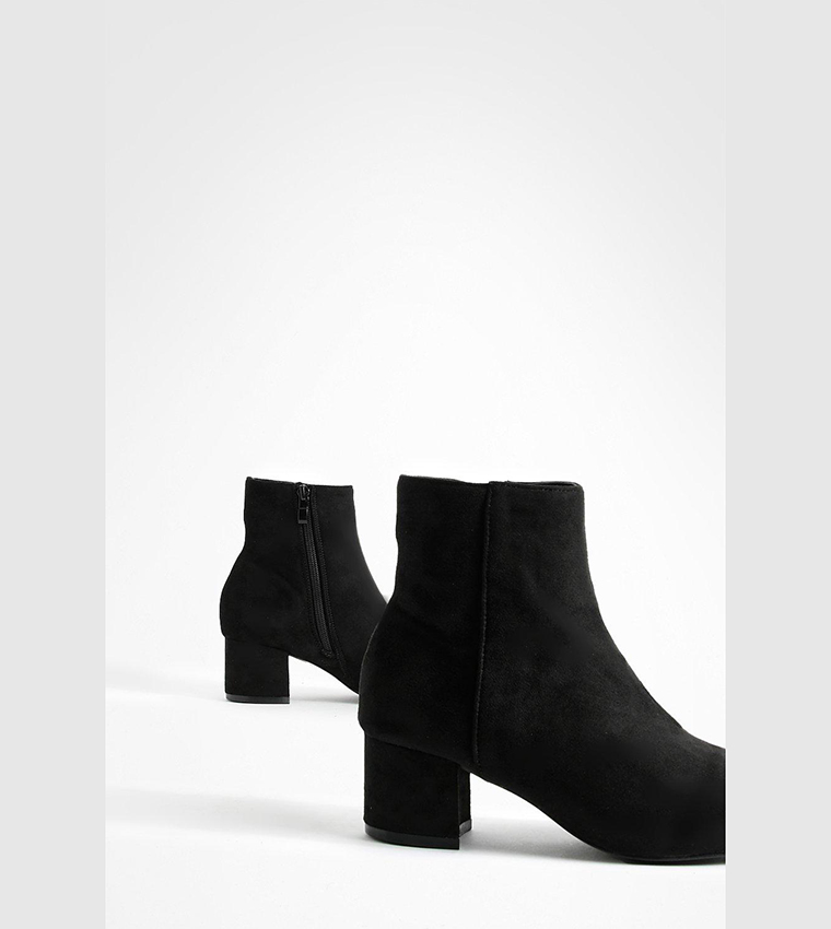 Wide Fit Low Block Heel Shoe Boots