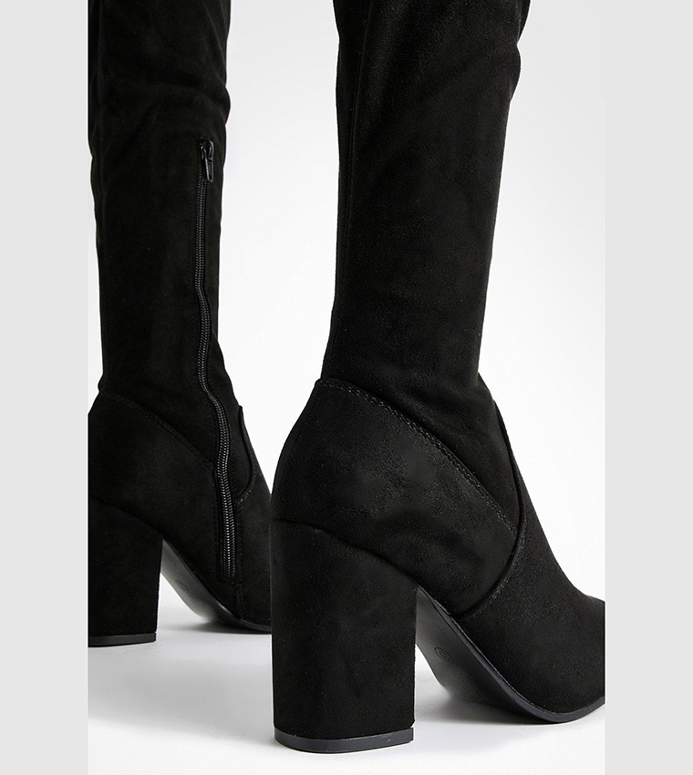 Over the knee clearance heeled boots wide fit