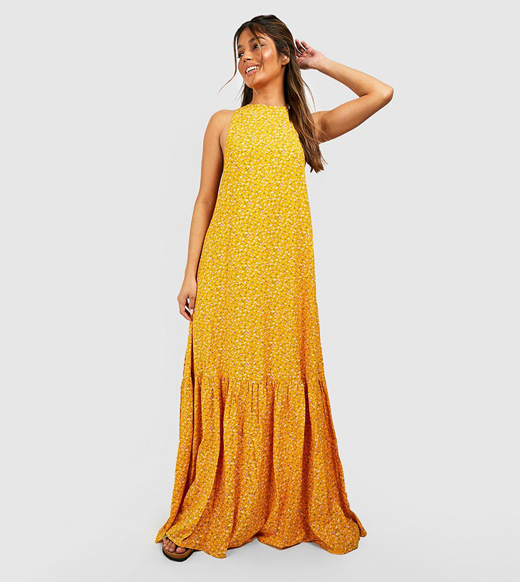 Casual on sale mustard dress