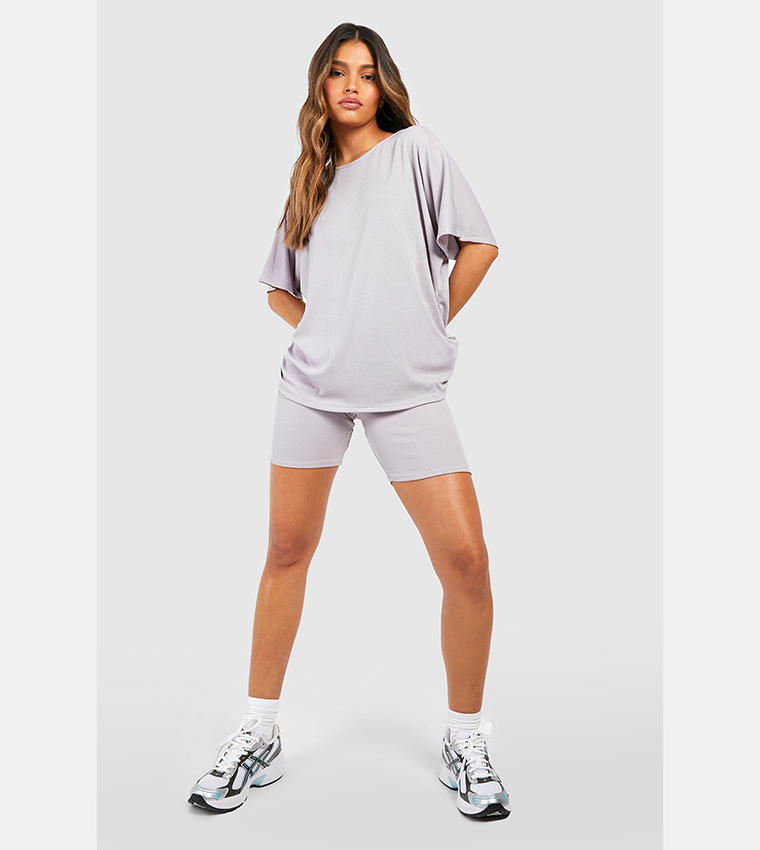 Oversized T-shirt & Cycling Shorts Set