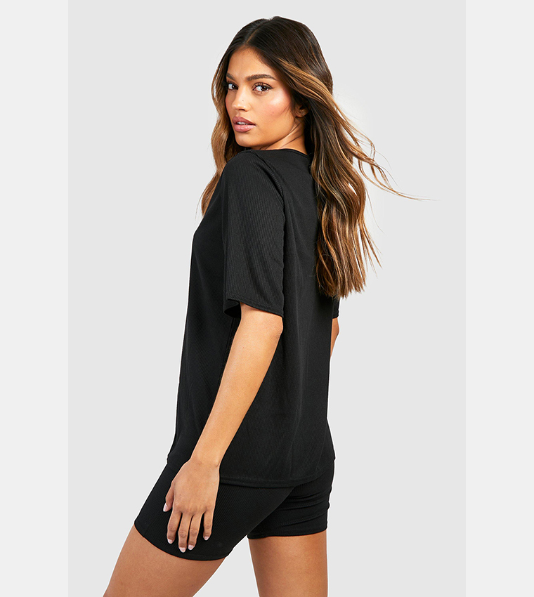 Oversized t shirt on sale with cycle shorts