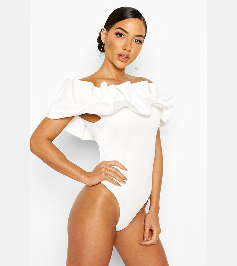 Bardot frill bodysuit online