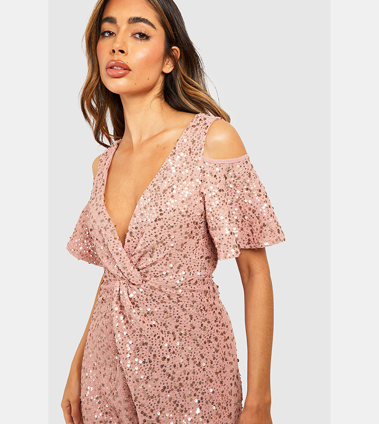 Sequin best sale knot dress