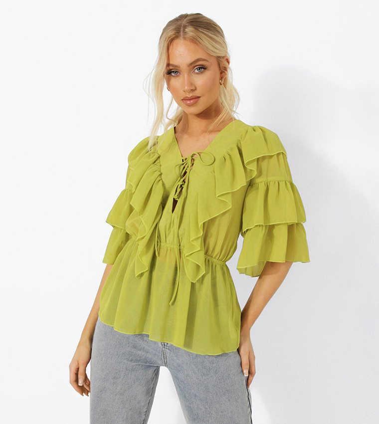 boohoo yellow top