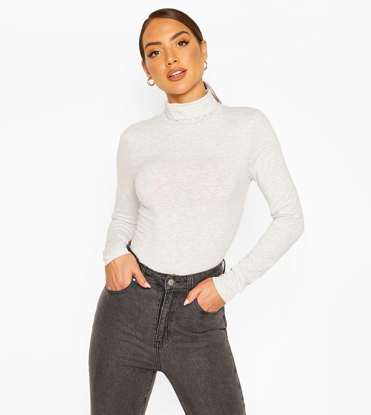 Roll Neck Long Sleeves Bodysuit