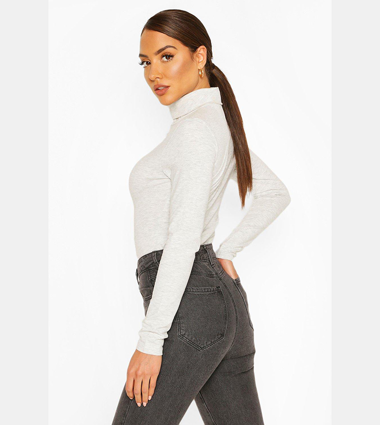 Roll Neck Long Sleeves Bodysuit