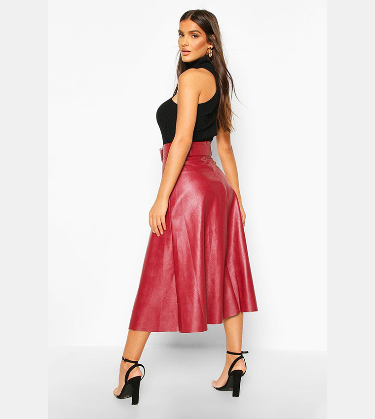 Skater skirt hotsell leather look