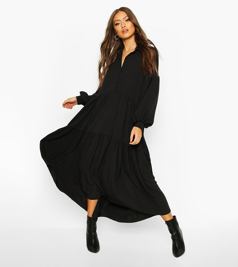 Oversized maxi 2025 shirt dress