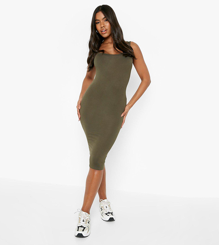 Boohoo bodycon midi sales dress