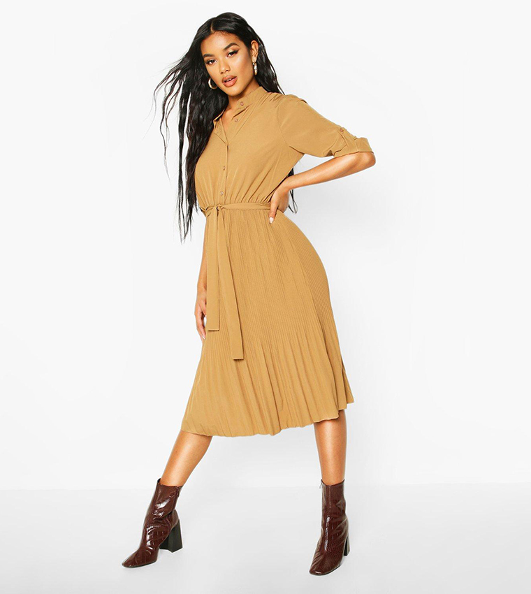 midi skater dress casual ELLERISSA Curve Elegant Smock Midi Skater Dress For Women,Rust Red Short Sleeve Satin Casual Summer Vacation Holiday,Plus Size Wedding Guest Outfits