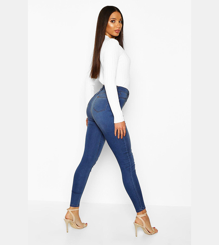 Butt Shaper High-Rise Stretch Skinny Fit Jeans