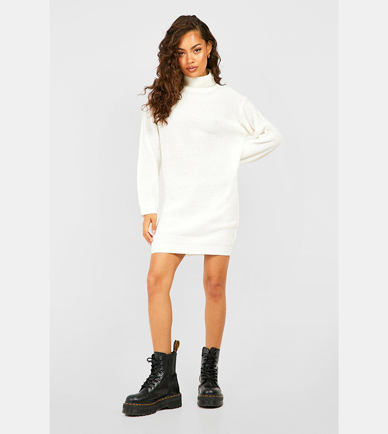 Oversized roll clearance neck jumper dress