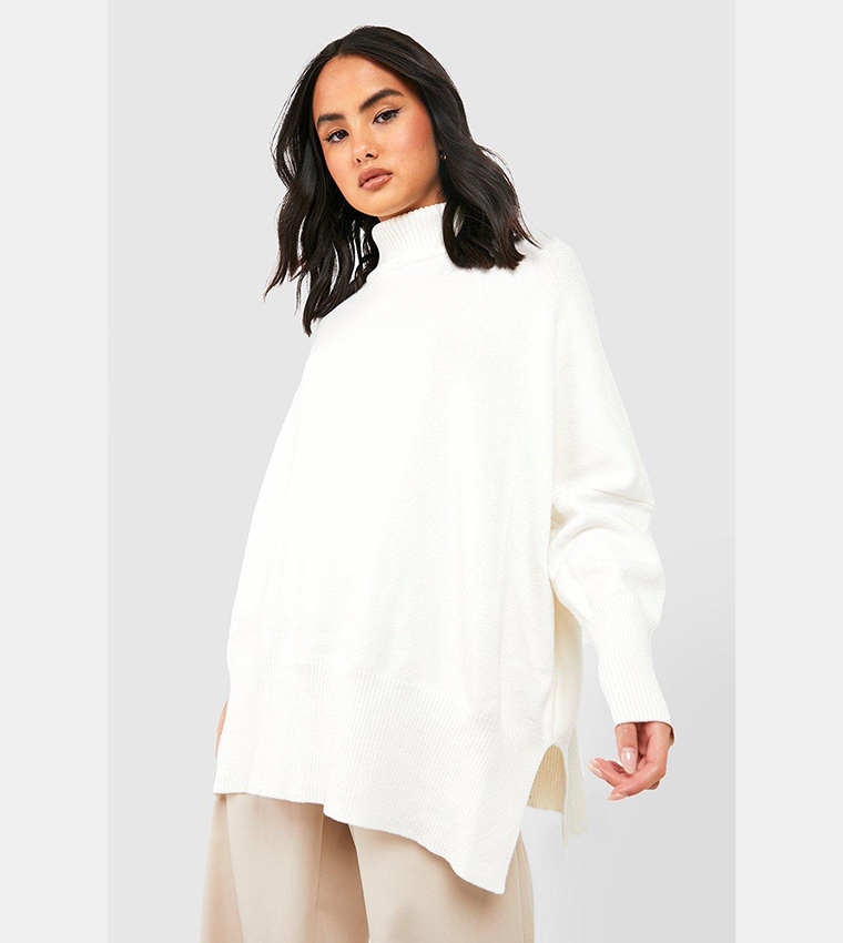 Oversized high shop neck jumper