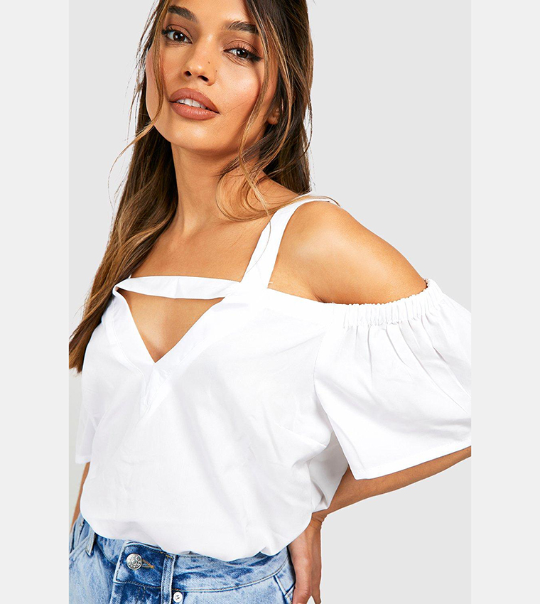 Cold shoulder cut sales out tops