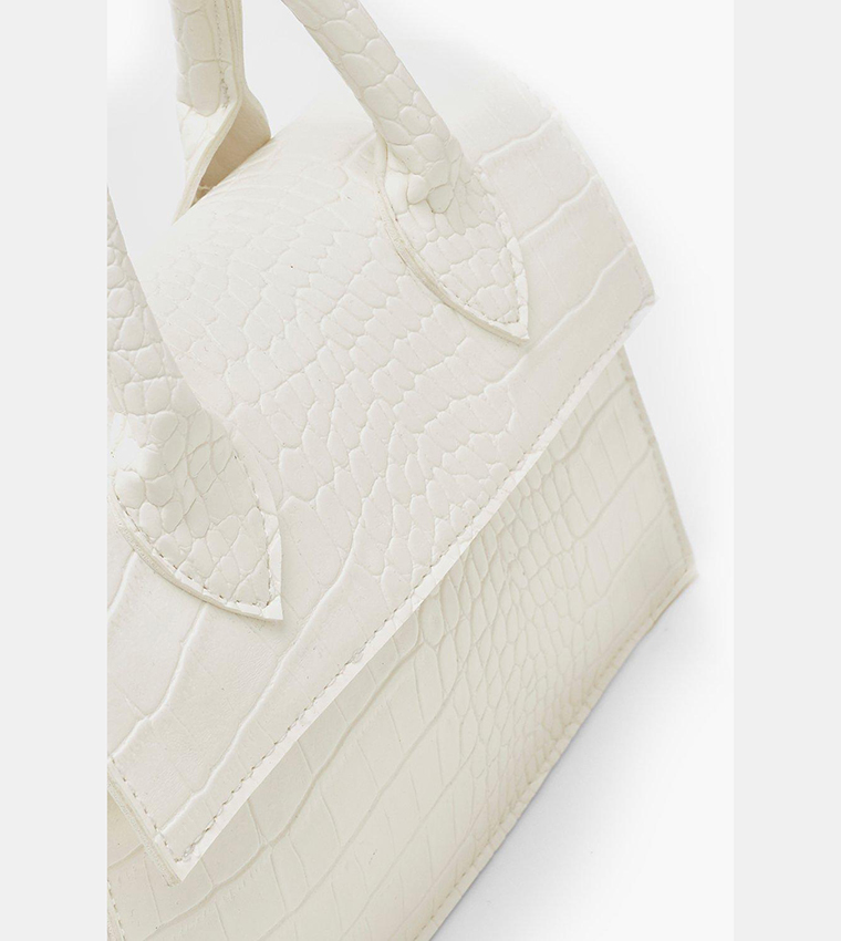 Mini Croc Structured Crossbody Bag