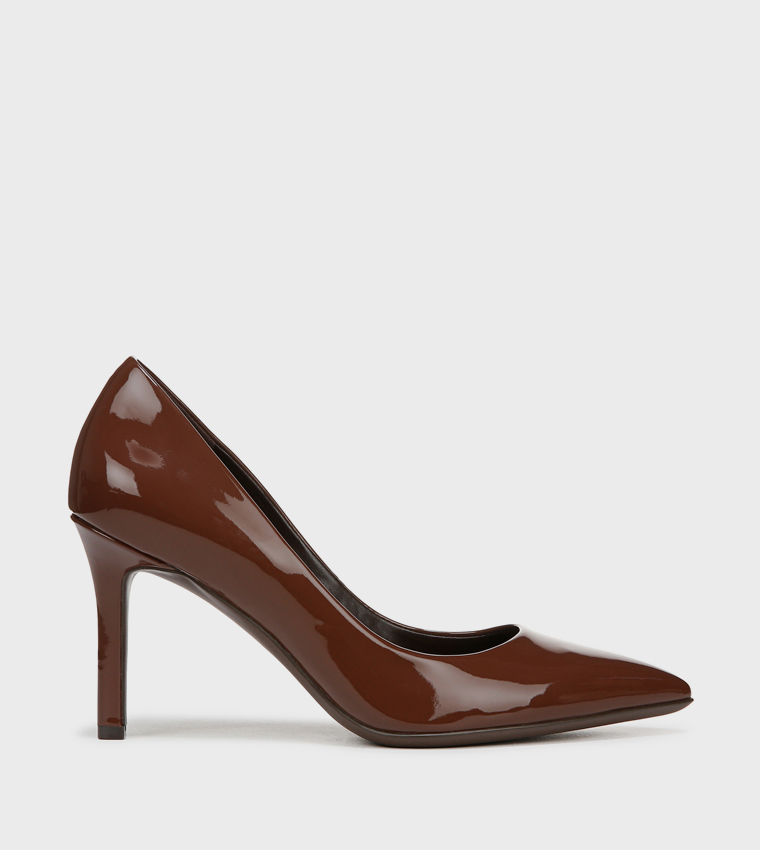NAANNA-1 Glossy Pointed Toe Pumps