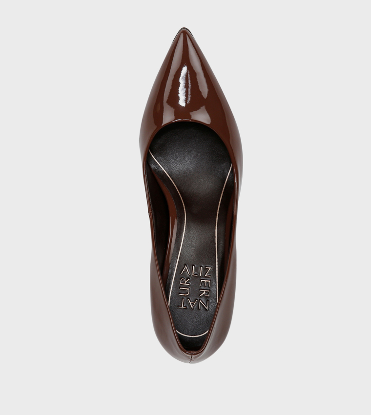 NAANNA-1 Glossy Pointed Toe Pumps