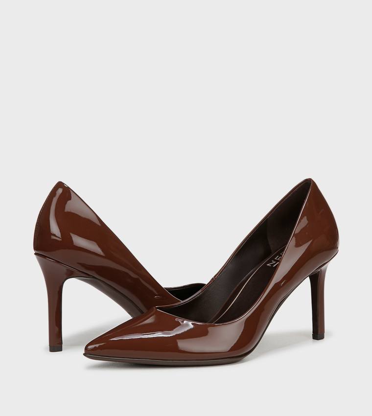 NAANNA-1 Glossy Pointed Toe Pumps