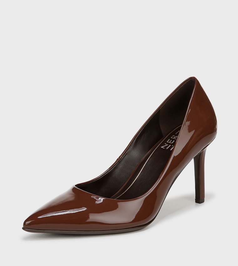 NAANNA-1 Glossy Pointed Toe Pumps