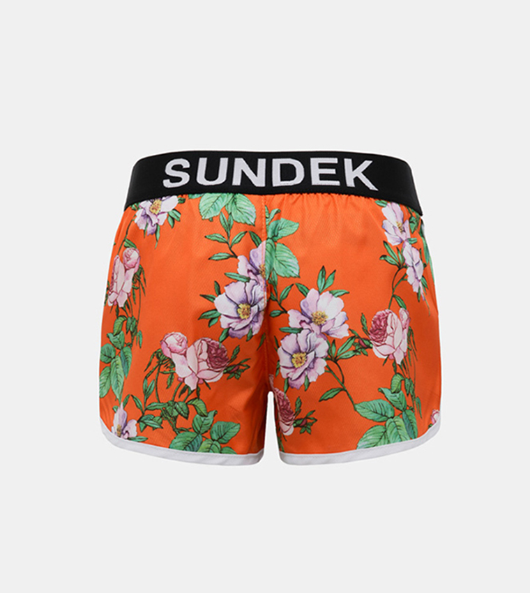 Mini Lulin Swim Shorts with Sun Flower Print