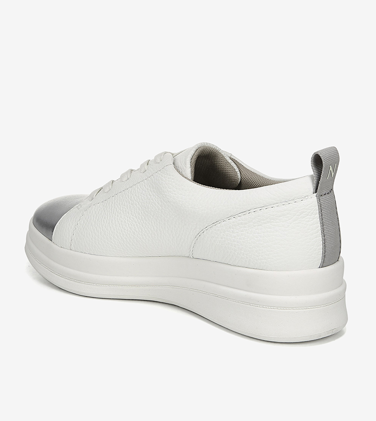 naturalizer white leather sneakers