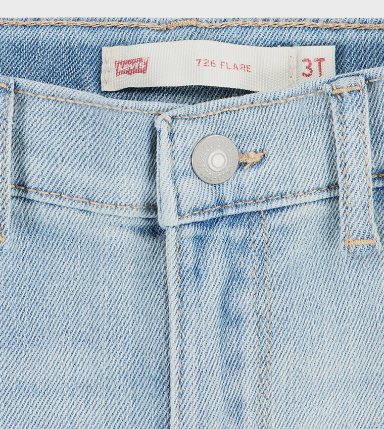 726 Washed High Rise Flared Jeans