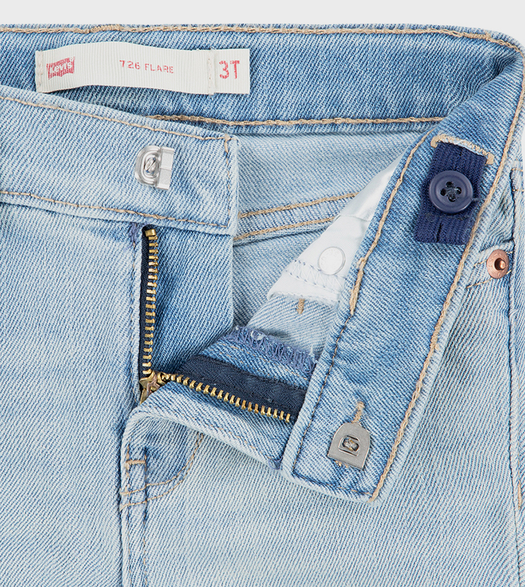 726 Washed High Rise Flared Jeans