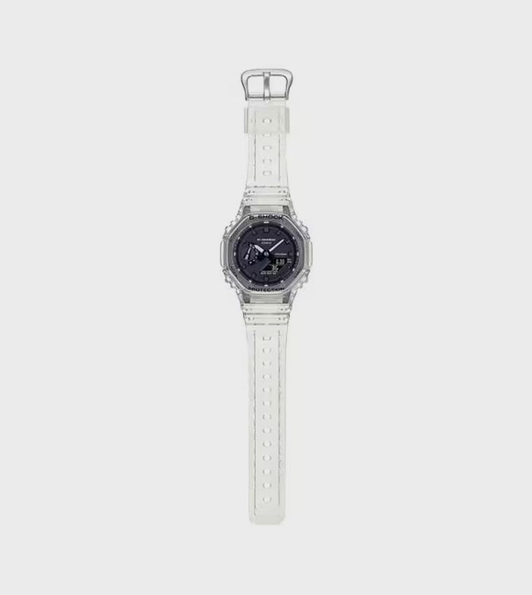 Black Dial Resin Strap Analog Watch