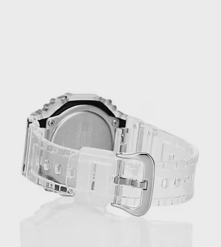 Black Dial Resin Strap Analog Watch