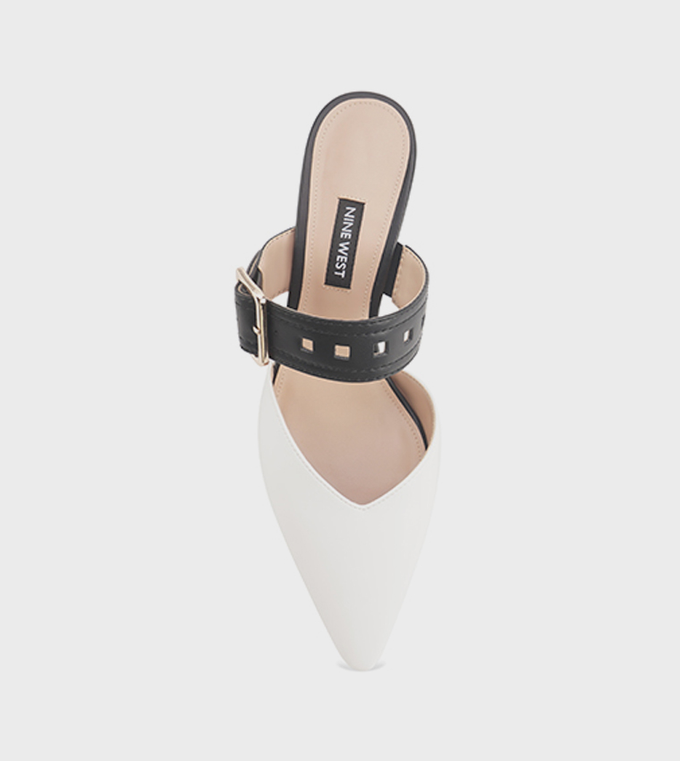 GABRIEL Buckle Detail Heeled Mules