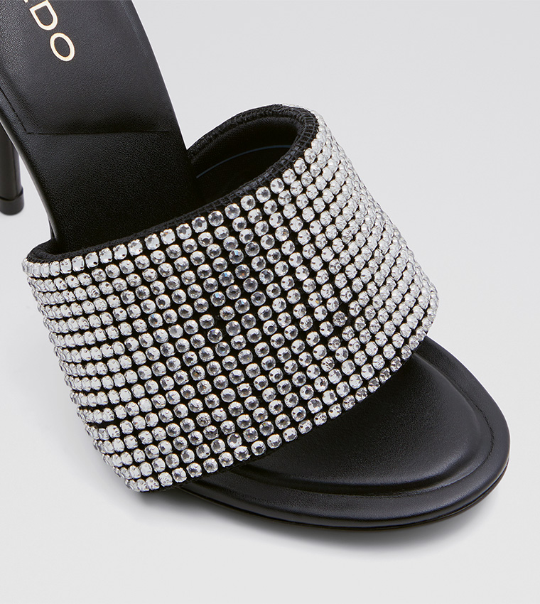 Gannany Embellished Stone Stiletto Heeled Sandals-Pillow Walk Collections 