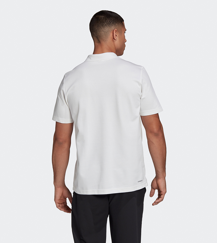 Buy Adidas Brilliant Basics Polo Shirt White In White 6thStreet Kuwait