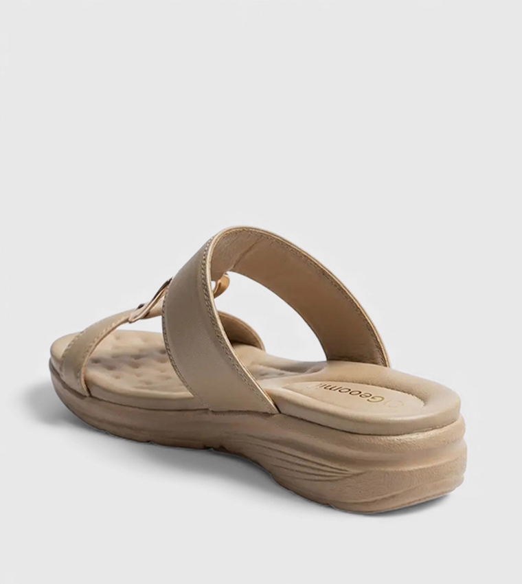 Metal Accent Comfort Sandals