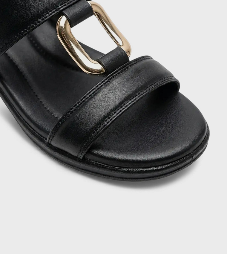 Metal Accent Comfort Sandals