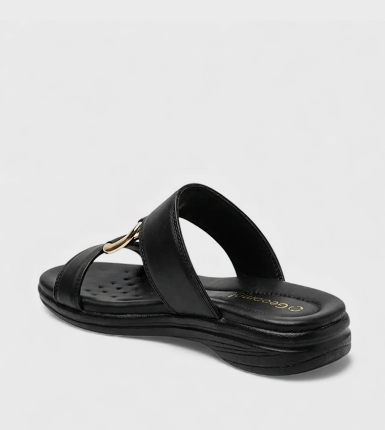 Metal Accent Comfort Sandals