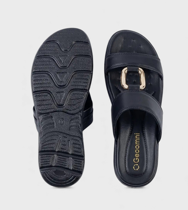 Metal Accent Comfort Sandals