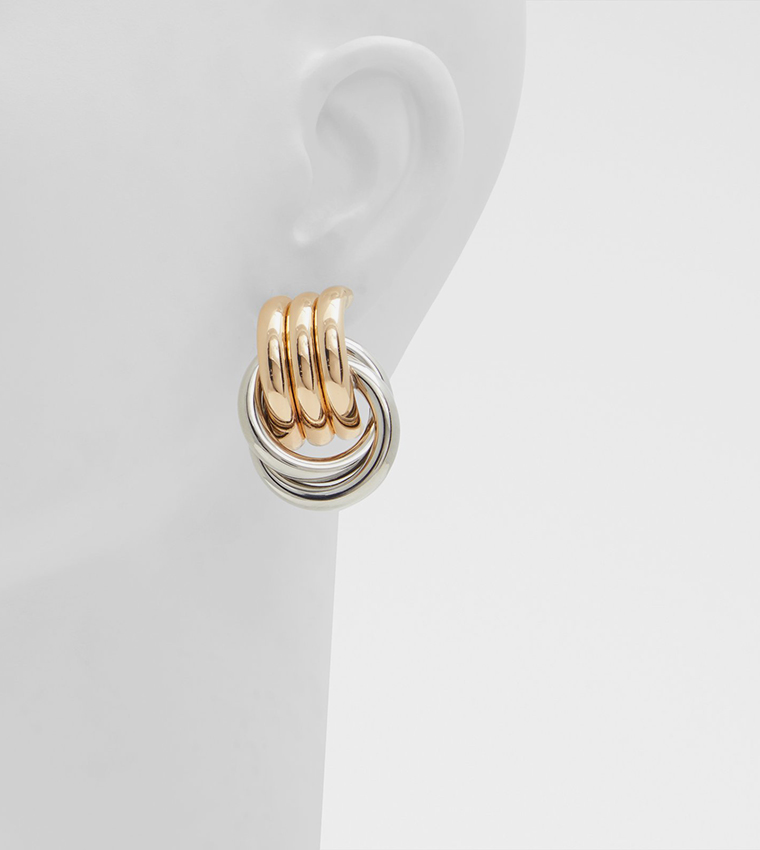 GEAVIA Dual Tone Stud Earrings